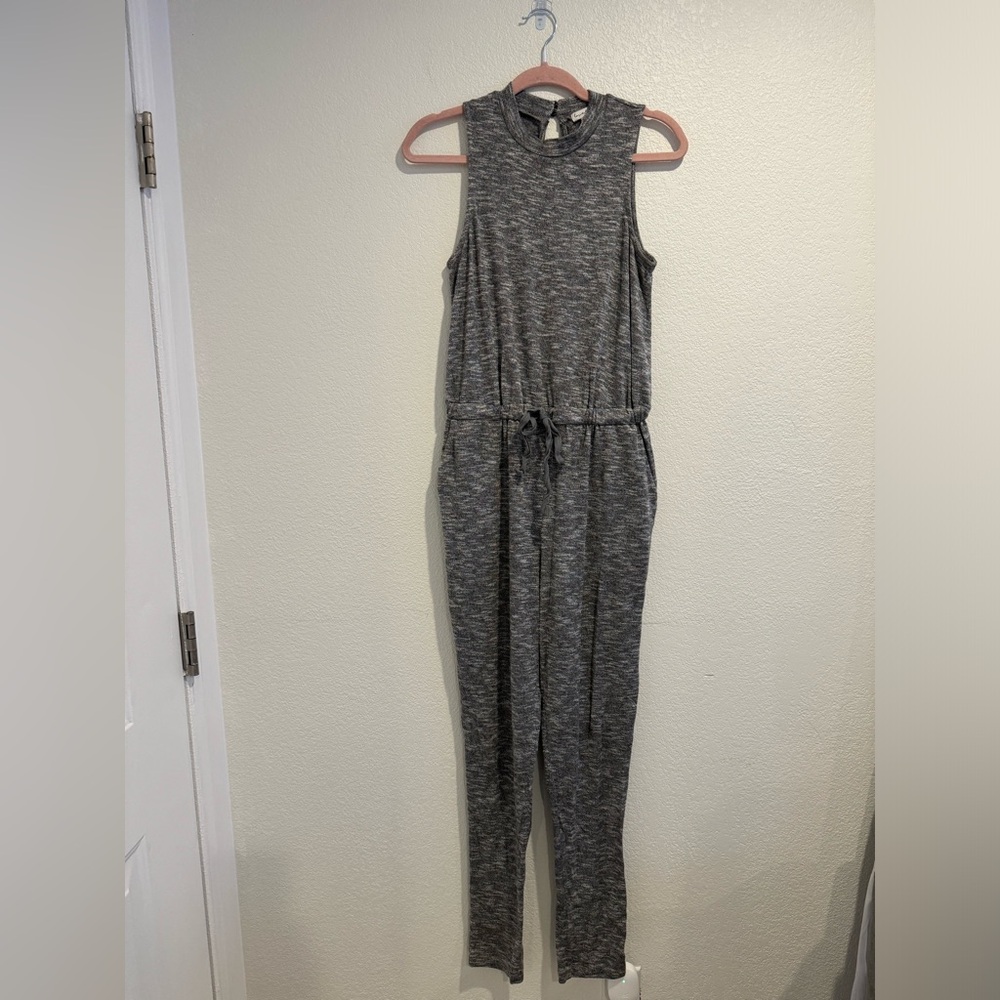 Love, Fire - Knit Jumpsuit - Heathered Grey - Size S